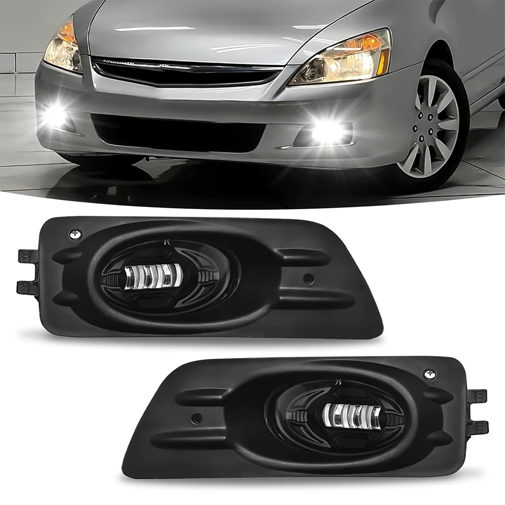 

Светодиодные противотуманные фары для Honda Accord Sedan 2006-2007, комплект передних противотуманных фар с жгутом проводов и переключателем, замена противотуманной фары в сборе