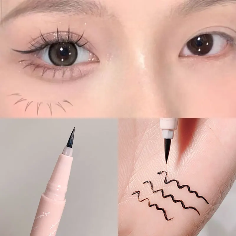 Color Liquid Eyeliner Non-smudging Waterproof Perspiration Lasting Set Eye Makeup Eyeliner Lying Silkworm Pen Wholesale