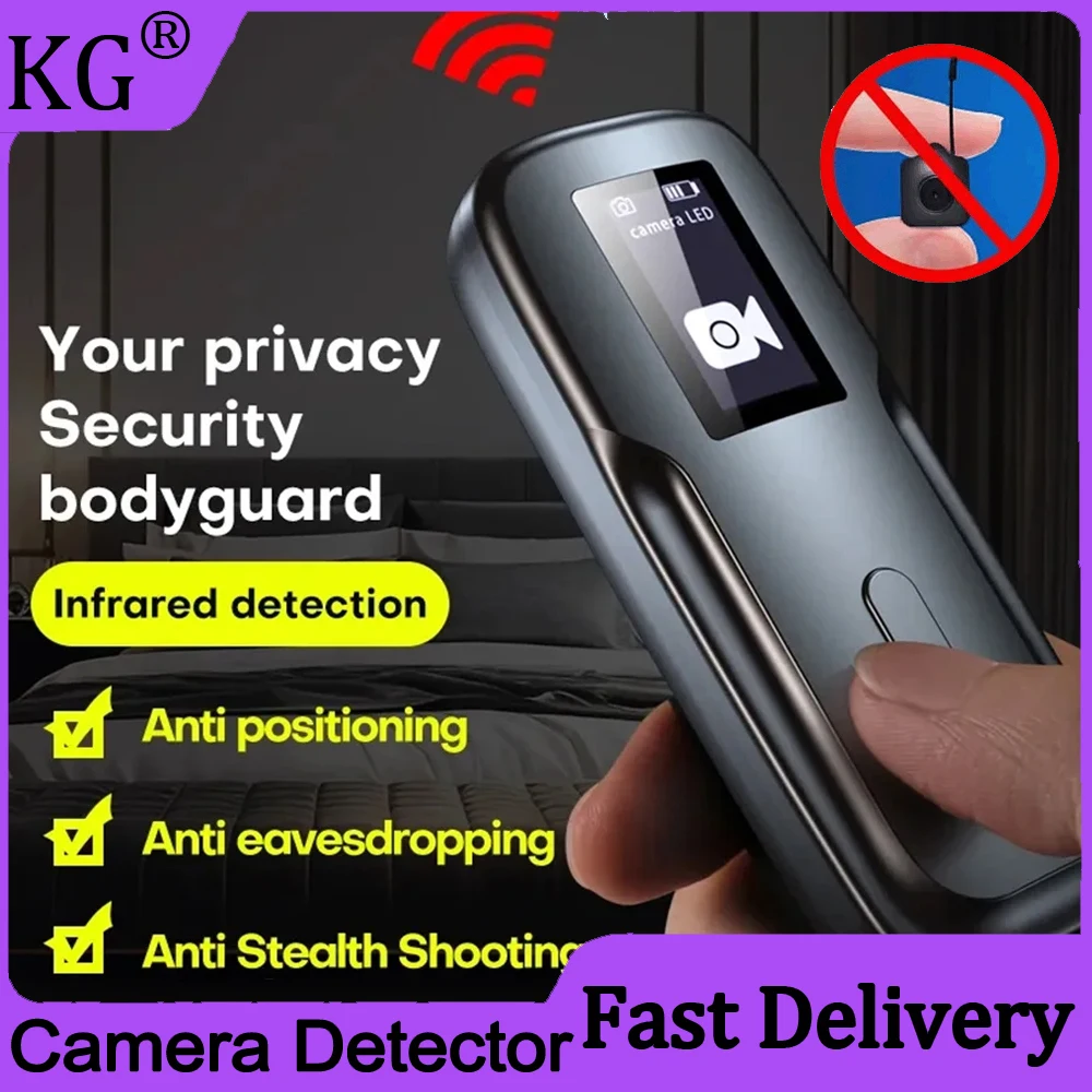 New Camera Finder Detector LED Display Screen RF Signal GPS Bug Hotels Mini Spy Wifi Camera Lens Detection Spy Fadgets Tools