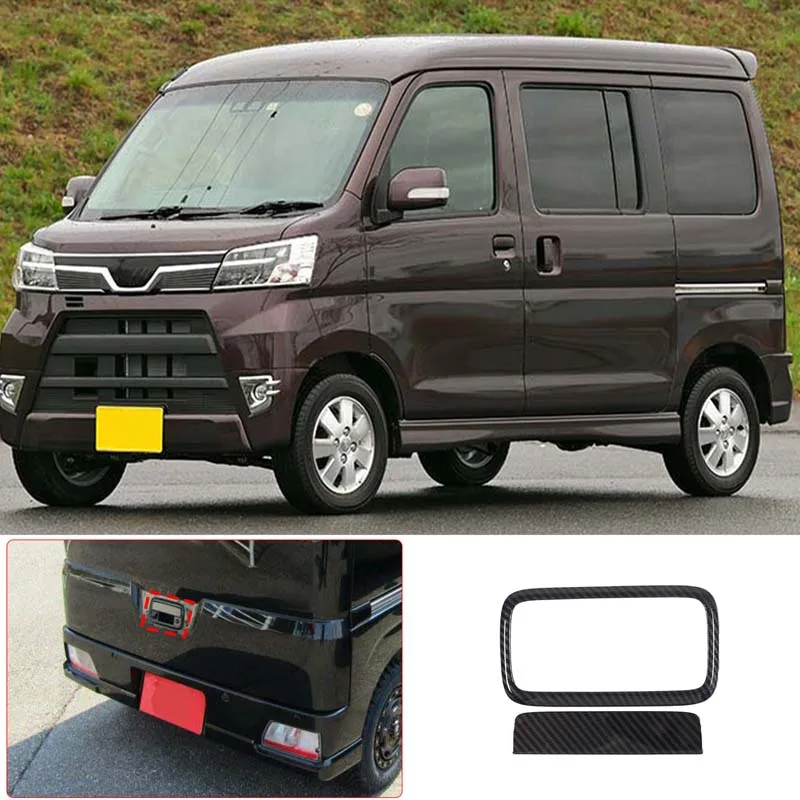 

For Daihatsu Atrai 2022 Car Tailgate Handle Decorative Cover Sticker ABS Carbon Fiber/bright Light Exterior Accessories