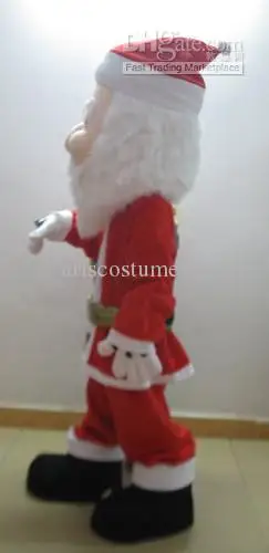 Traje do mascote do Papai Noel para adulto, Traje extravagante dos desenhos animados, vestido extravagante do luxuoso, Halloween popular e Natal, novo