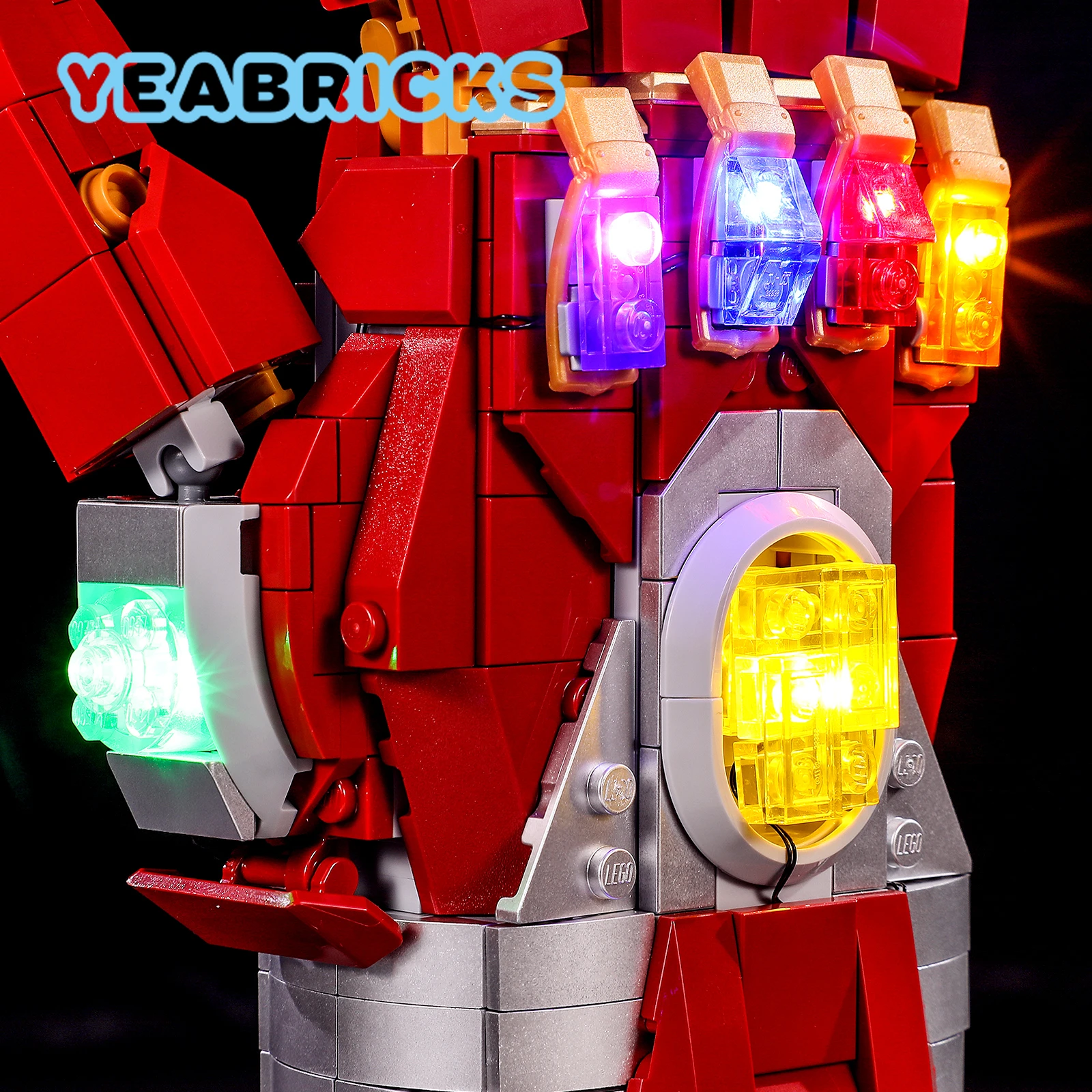 YEABRICKS – Kit de lumières LED pour 76223 Nano Gauntlet, ensemble de blocs de construction (modèle non inclus), briques, jouets pour enfants