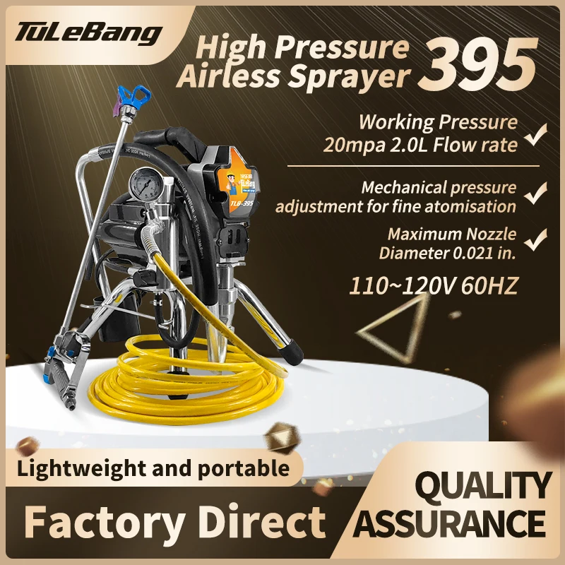 

Электрический высокого давления безвоздушного распылителя 395 дома стены лечения вентилятор распылитель инструменты 1000W мощность 110 ~ 120V 60HZ