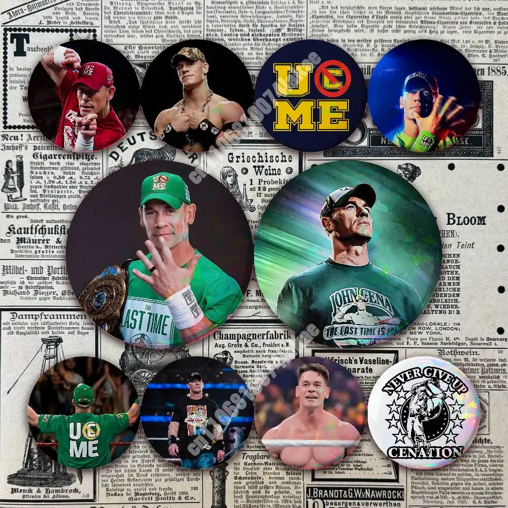 J-John C-Cena Legend You Can't See Me Button Badge 2PC Sets for Bags & Clothes & Accessories Metal Pin Vibrant Collection