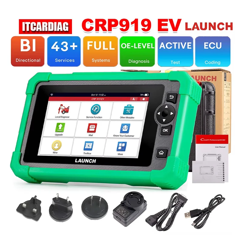 2024 Newest CRP919 EV Automotive Scanner with CANFD DOIP All System Code Reader for New Energy Cars