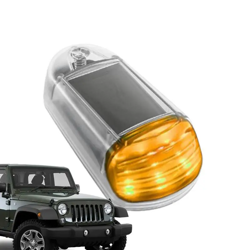 Feux de position adhésifs sans fil pour camion, 12 LED, sans perçage, étanche, énergie solaire, la plupart des voitures, camping-cars