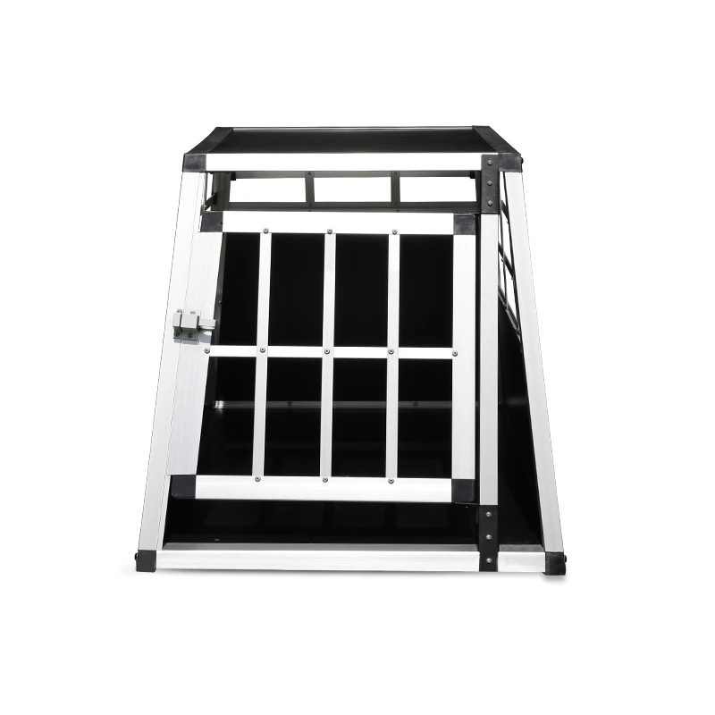 Aluminum Alloy Tilt Single Dog Case Metal Pet Dog Cage