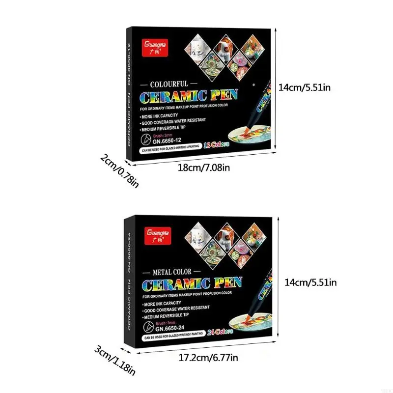 علامات الطلاء W89C علامات الطلاء على أساس علامات الطلاء القائمة على المياه مجموعات لأكواب البلاستي