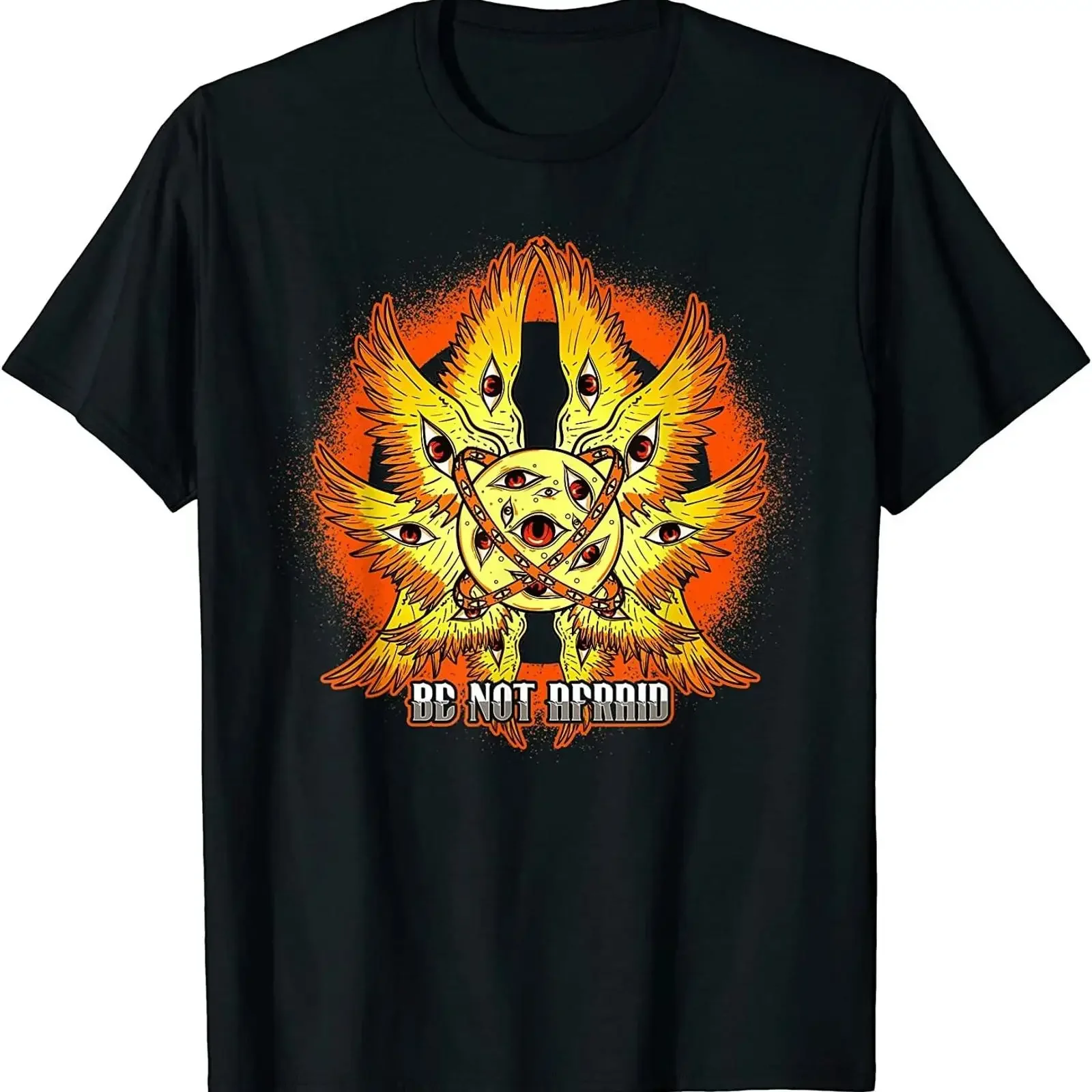 NEW LIMITED Biblically Accurate Angel Meme Ophanim Be Not Afraid T Shirt vintage Washed Top For Everyday Wear Casual graphic