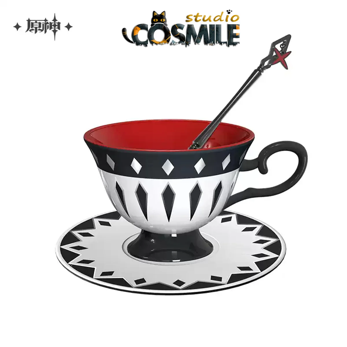 Genshin Impact Official Emberfire Peruere ペルヴェーレ 페르엘 Arlecchino Rabbit Afternoon Tea Cup Saucer Set Coffee Cup Teacup Mug