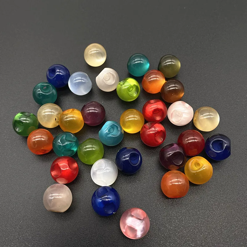 New  11mm Round Colorful Jade Pearl Buttons for Needlework DIY Bracelet Cheongsam Beads Ornament Sewing Accessories