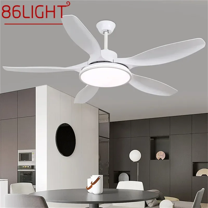 

86LIGHT Modern Fan Light Luxury Living Room Restaurant Bedroom Study LED Ceiling Fan Light Remote Electric Fan Light