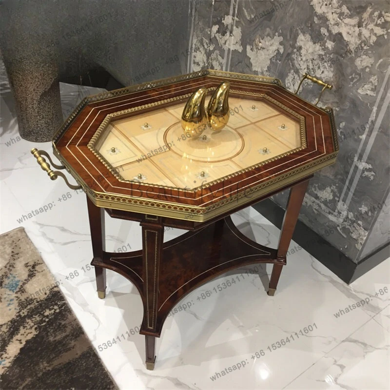 English furniture, compartments, storage, living room corner, sofa edge, solid wood, neoclassical