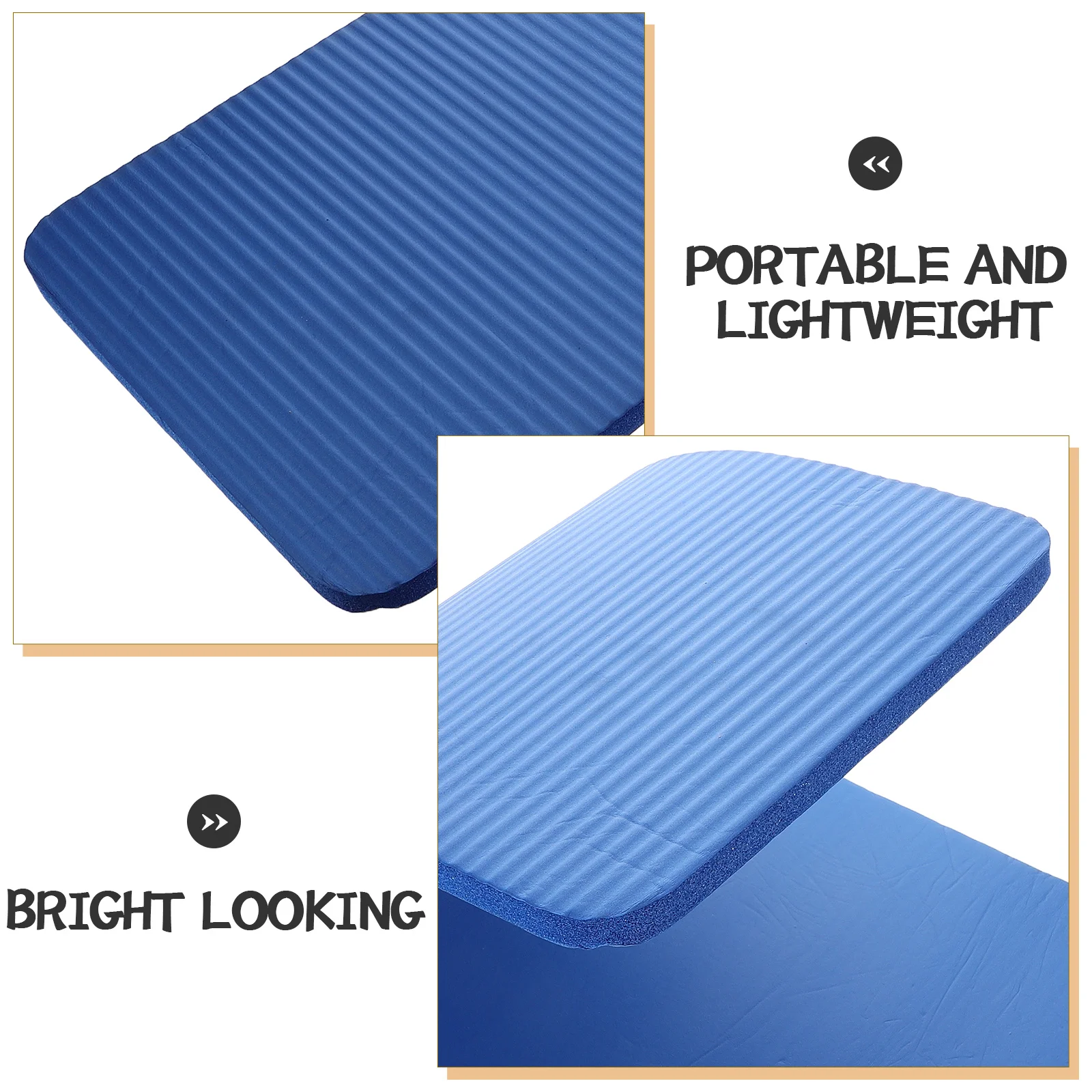 وسادة الركبة وسادة 23.58X9.82X0.59In اضافية سميكة عالية الكثافة المطاط عدم الانزلاق للألواح دعامة كوع الطابق التدريبات اليوغا حصيرة #2