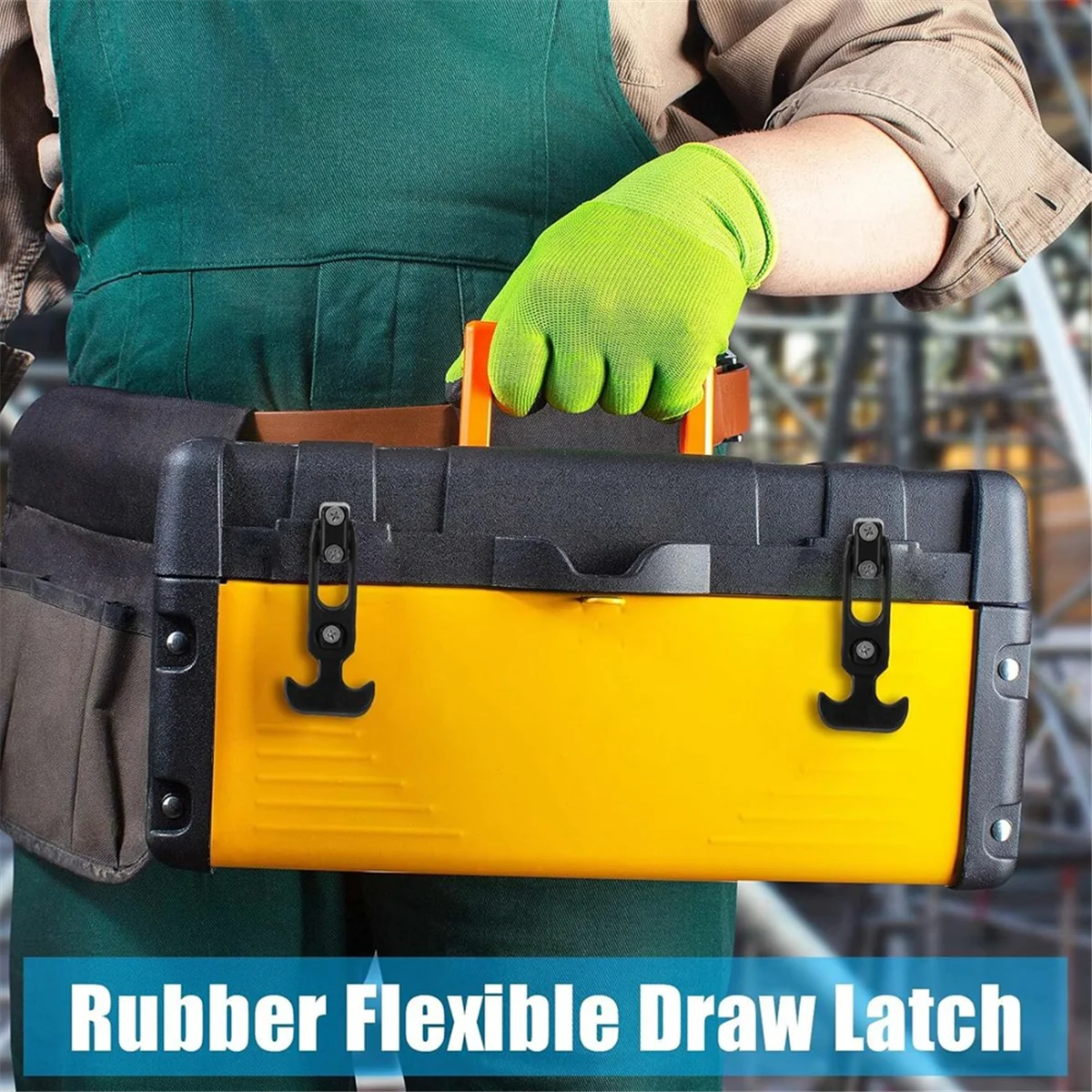 

AA98 Flexible Rubber Draw Latch T Handle Hasp Rubber Draw Latches with Screws for Hood Cooler Tool Cabinet Boat 2 Pcs