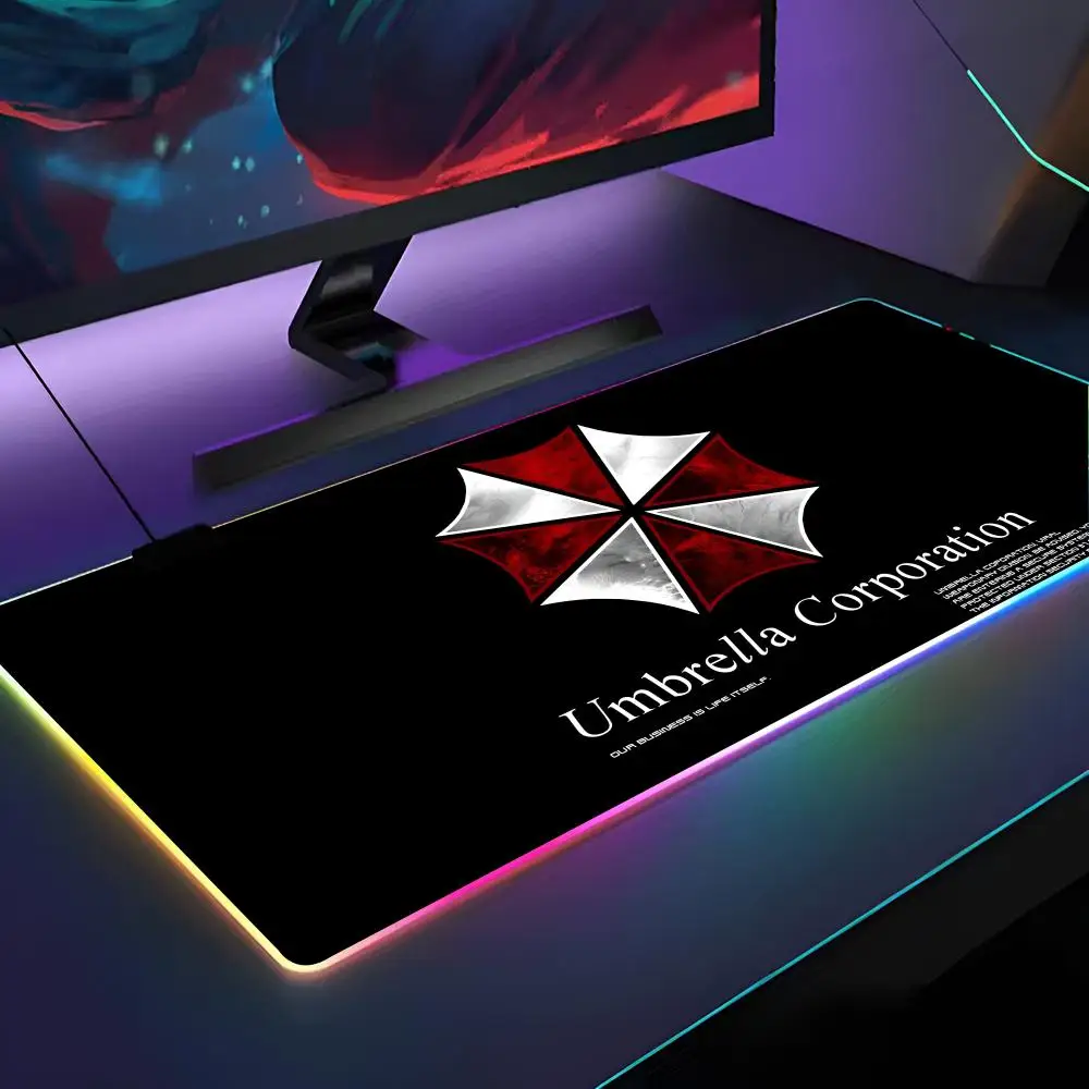

Umbrella Corporation Mouse Pad RGB Backlit Mouse Pad Laptop Mouse Pad Laptop Gamer Computer Desk Gaming Accessories