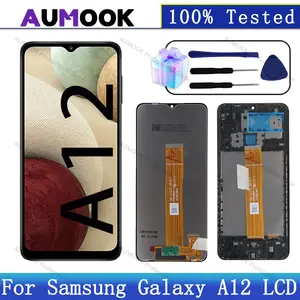 Bilashmart BackShell Tested Samsung Galaxy A12 LCD A125F SM A125F A125 Display Touch Screen Digitizer Samsung A12 Screen Replacement