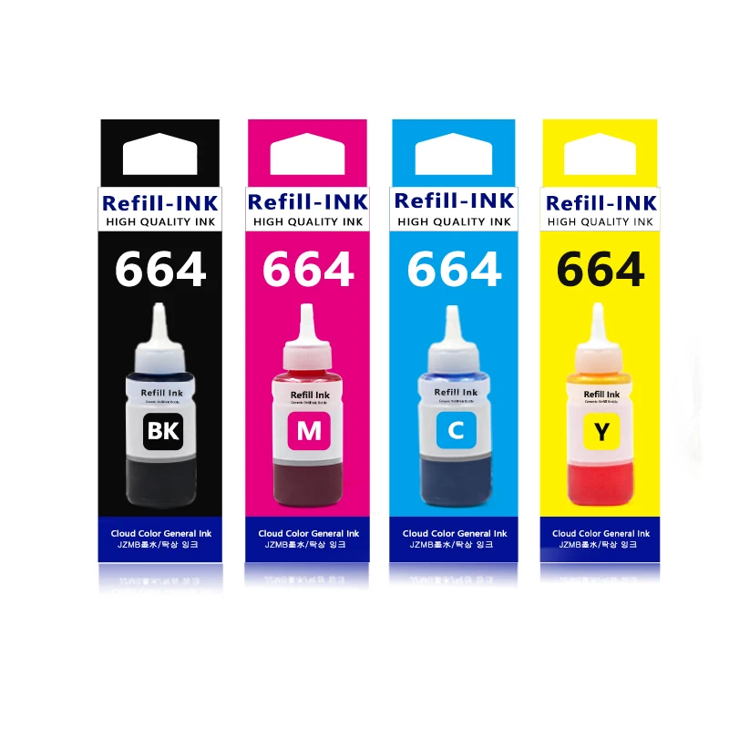 For Epson 664 Refill Ink Kit 70ML For Epson L110 L100 L110 L300 L235 L355 l350 550 L555 132 L120 L200 210 Printer Dye Refill Ink