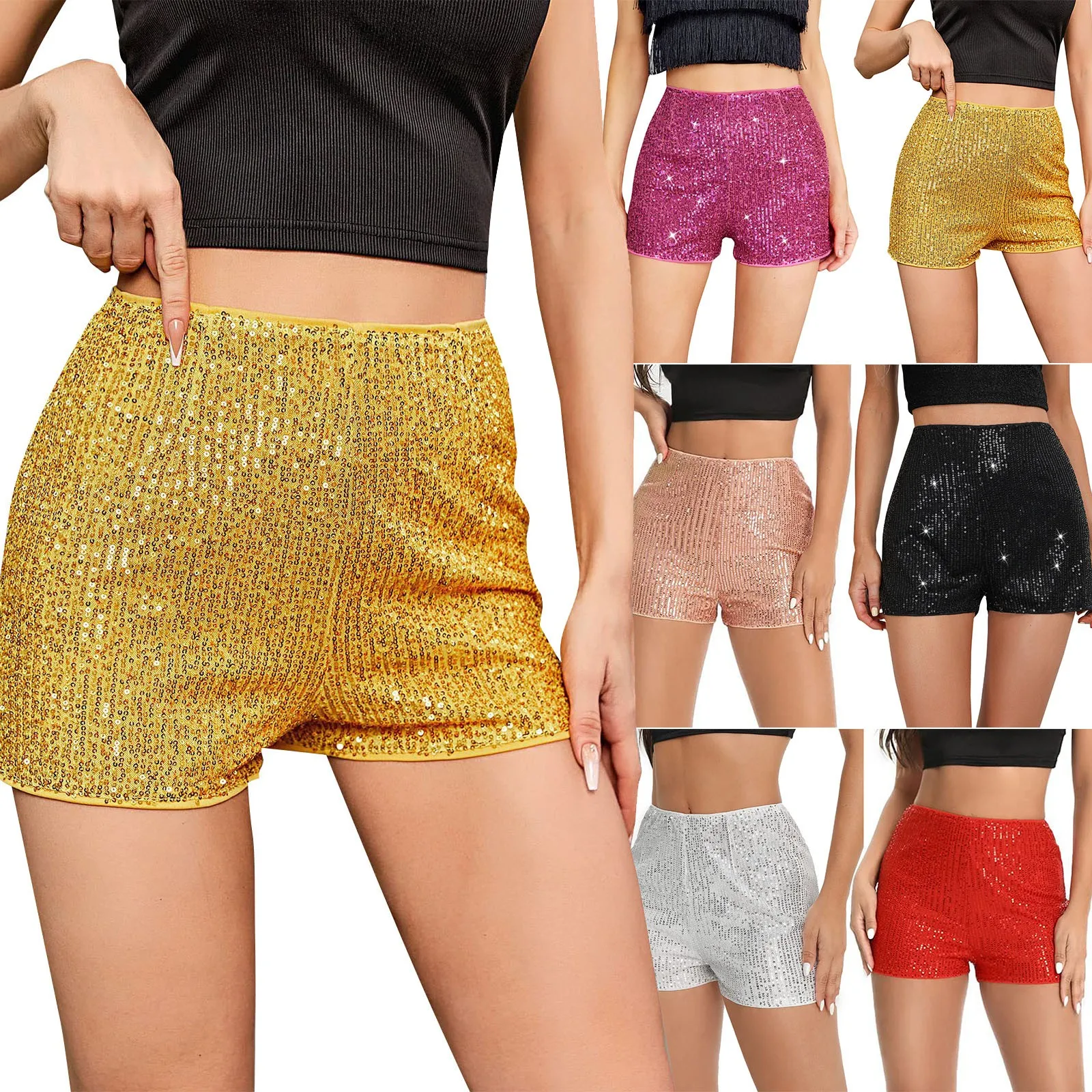 

Womens Padded Bike Shorts Gel High Waisted Sequin Shorts For Women Short Waist Trainer for Women Summer Dresses for Short Women