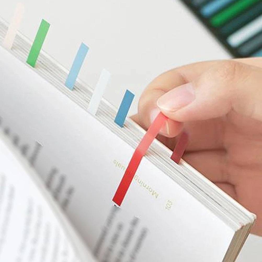 

1 Set Of Highlight Strips Colored Reading Markers Portable Sentence Tabs Practical Learning Accessory Office School Supplies