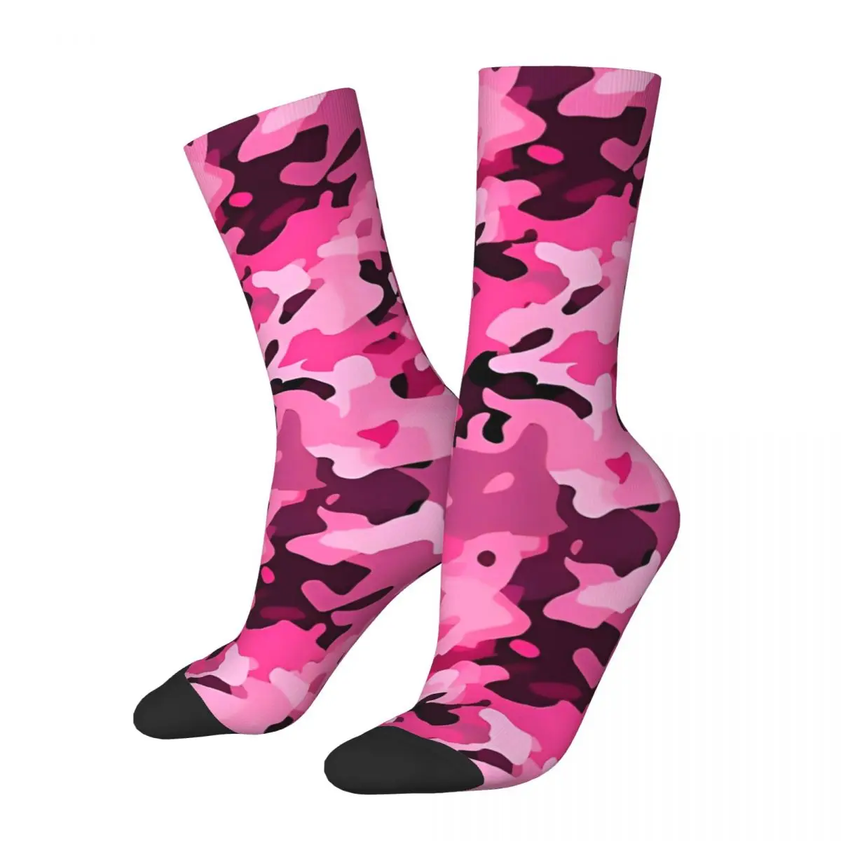 דפוס camo ורוד גרביים דפוס הסוואה גרביים מזדמנים סתיו נגד זיעה גרביים גברים יוניסקס סקייטבורד בינוני רך