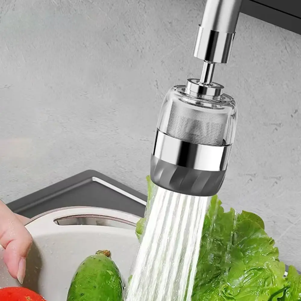 

3 Modes Kitchen Faucet Extender Stainless Steel Filter Rust-proof Faucet Aerator Splash-proof Removable Faucet Splash Filter