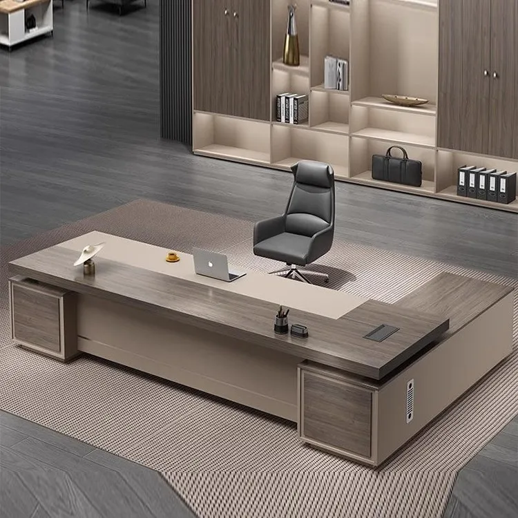 

Office Furniture Boss Table Simple Atmosphere Desk Manager Table Supervisor Chair Combination