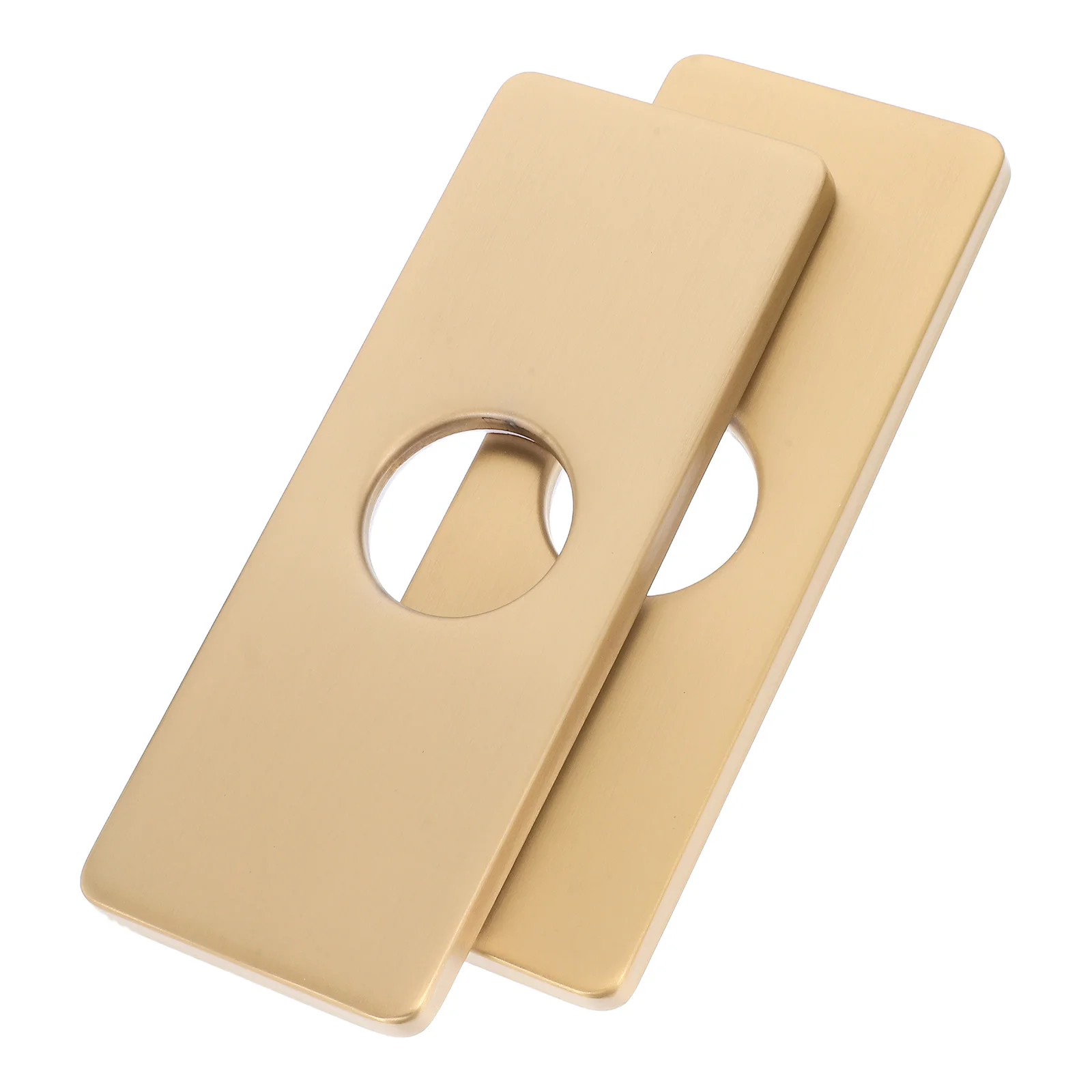 

2 pcs Water Tap Decorative Base Plate Stainless Steel Rectangular For Bathroom Kitchen Sink Faucet Mounting Escutcheons Cover