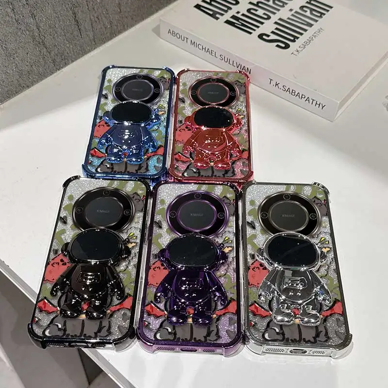 Zrzędliwy Diabełek Kotek Etui Ochronne na HonorX9b Modne Elastyczne Etui z Wyrafinowanym Designem i Funkcją Stojaka na Honor X Magic 6 7 8 9 400 A B