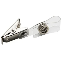 3pcs/lot Transparent Chest Pocket ID Name Badge Holder Work Card Clip Lanyard Certificate Clip For Staff Shop Assistant