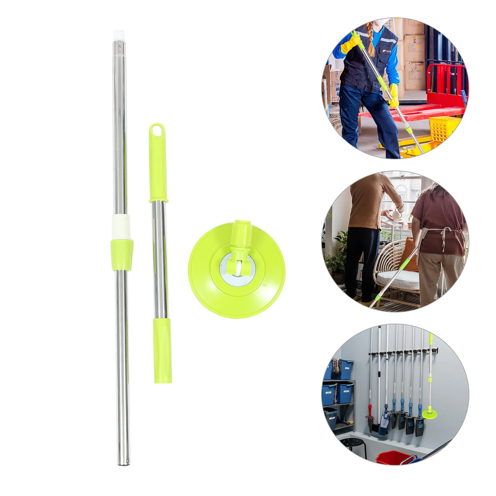 Mop Rod Replacement Rotary Stainless Cleaning Tools Care Floor Rotating Steel Part Spray Pole Handle