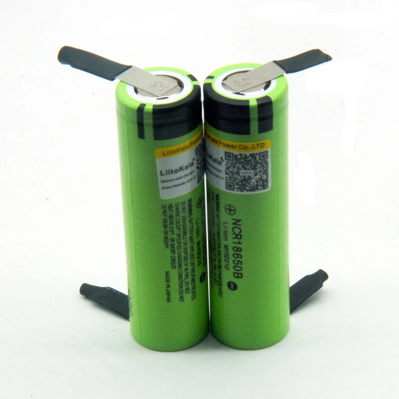 Liitokala 100% جديد الأصلي NCR18650B 18650 3.7 فولت 3400mah بطاريّة ليثيوم قابلة لإعادة الشحن لحام بطاريات النيكل ورقة