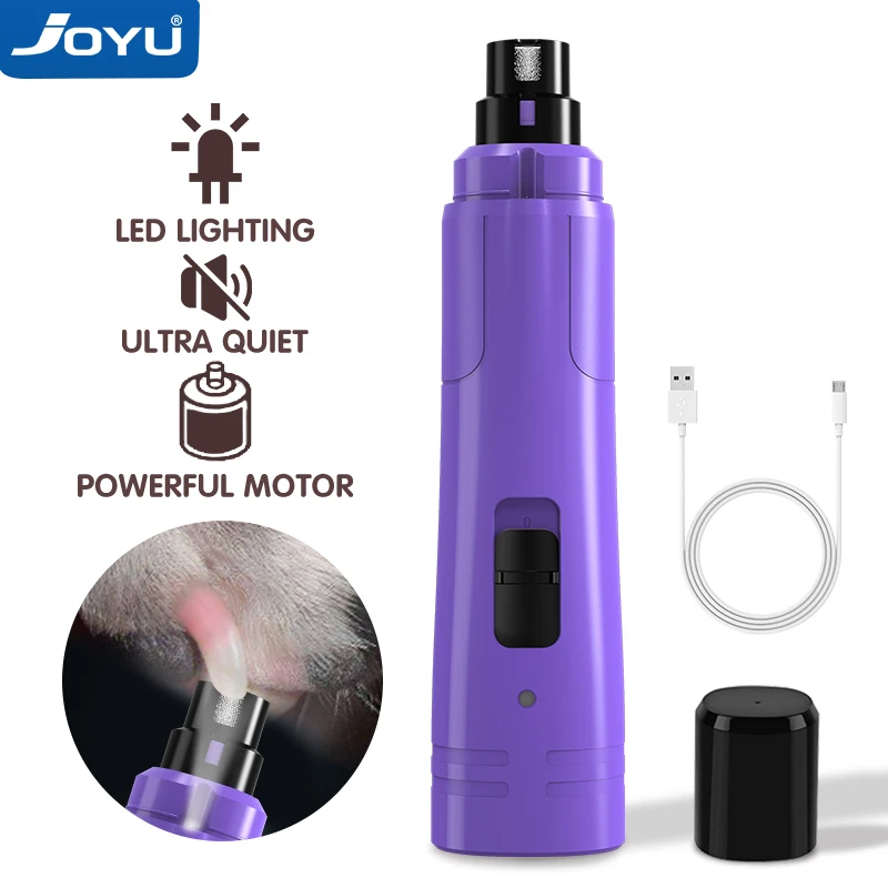 Dog Grooming Equipment Electric Nail Clippers For Dogs, Nail Polishers, Rechargeable Silent Trimmer With USB Charging For Pet