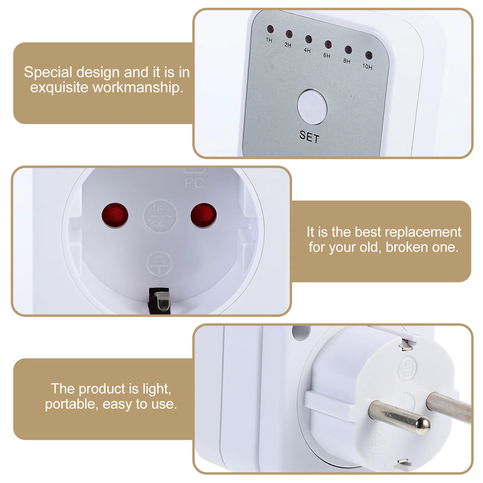 

1-10 Hour Programmable Timer Socket Exquisite Workmanship Auto Shut Off Eu Plug Timer Outlet Shut Safety Outlet