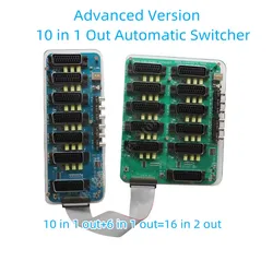 Ultimate Edition EUR Scart Distributor 10 Input 1 Output Automatic RGBS Video Converter Switcher Board for ss/dc/Wii/MD/sfc/ps12