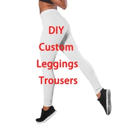 CLOOCL-Legging taille haute avec impression numérique 3D pour femme, vêtement de fitness personnalisé, livraison directe