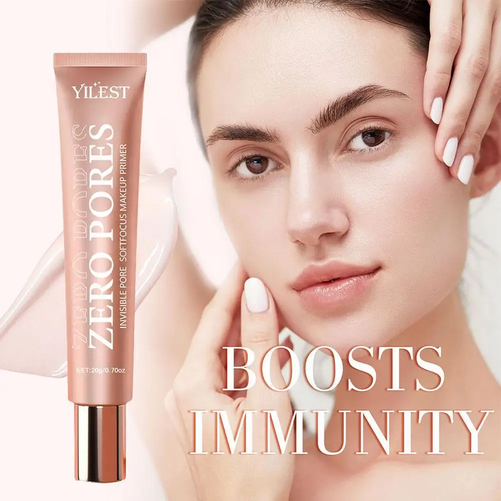 Primer idratante per il viso Base per il trucco pori invisibili morbidi 20g Base liscia a lunga durata Brighten Foundation Focus Oil-Control V2N9