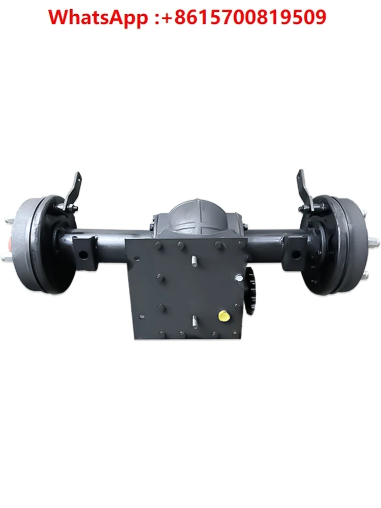 The chain-type rear axle of the electric tricycle is changed to a heavy-duty low-speed brushed deceleration battery axle