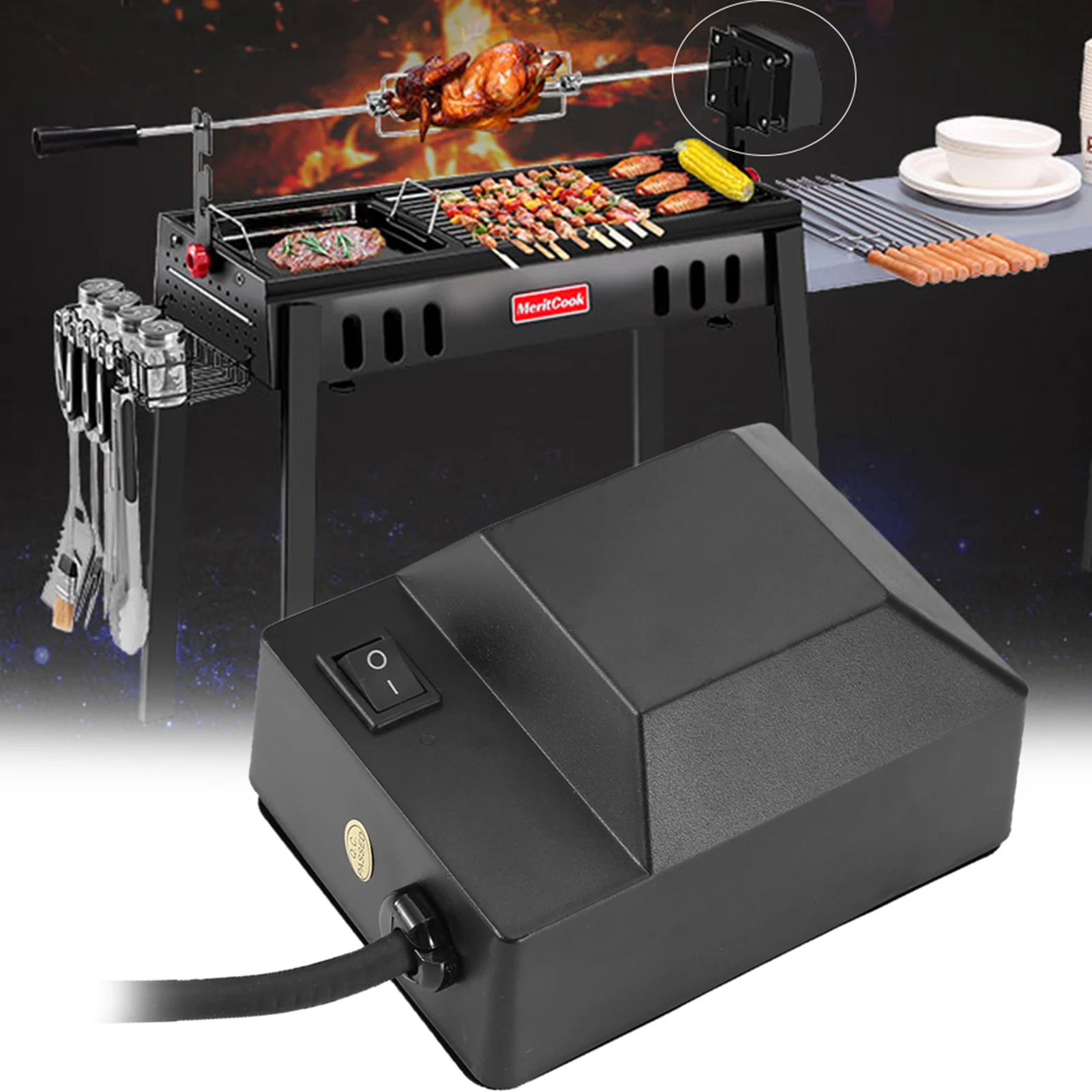 SP-P02 Waterproof Electric Grill Motor for BBQ Rotisserie (220V) European Standard
