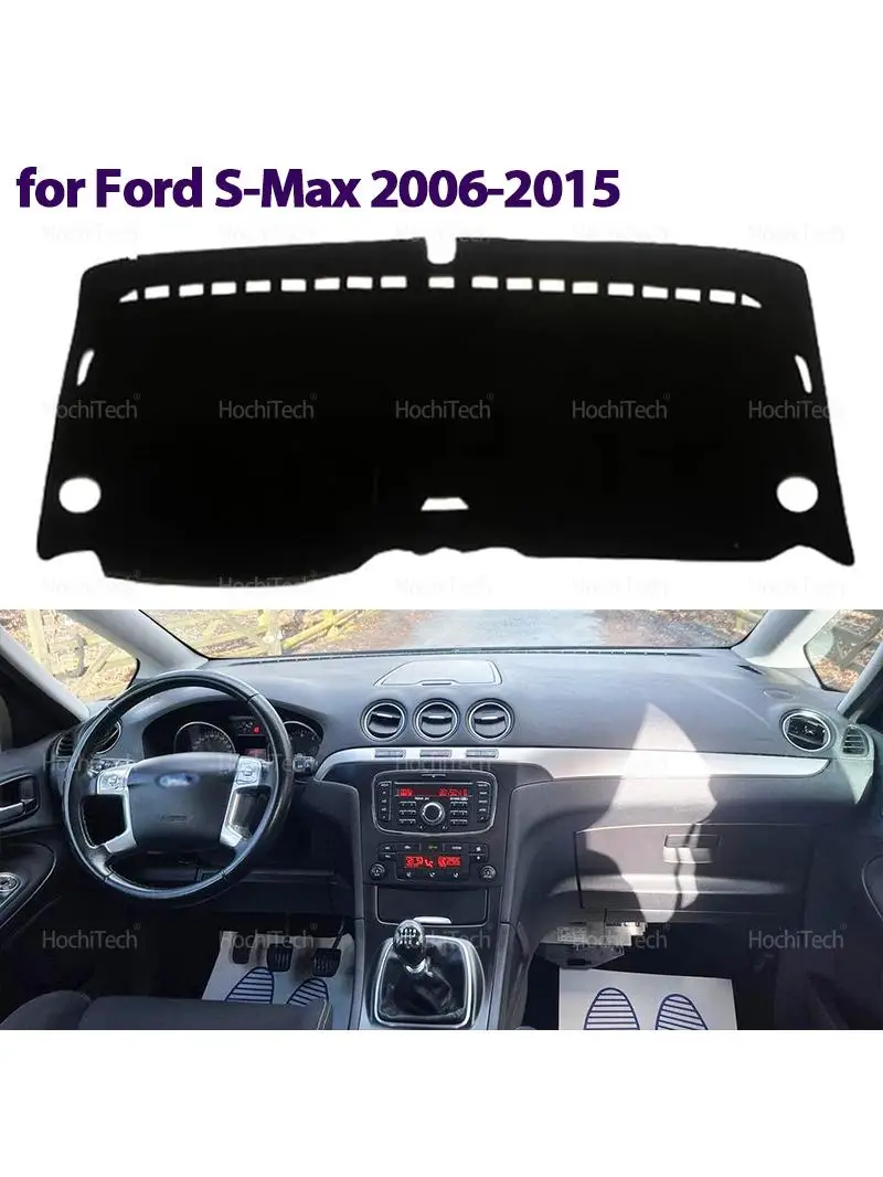 Armaturenbrett-Abdeckung, Armaturenbrett-Matte, Teppich-Pad für Ford S-Max 2006–2015, Schattenumhang, Decke, Autozubehör