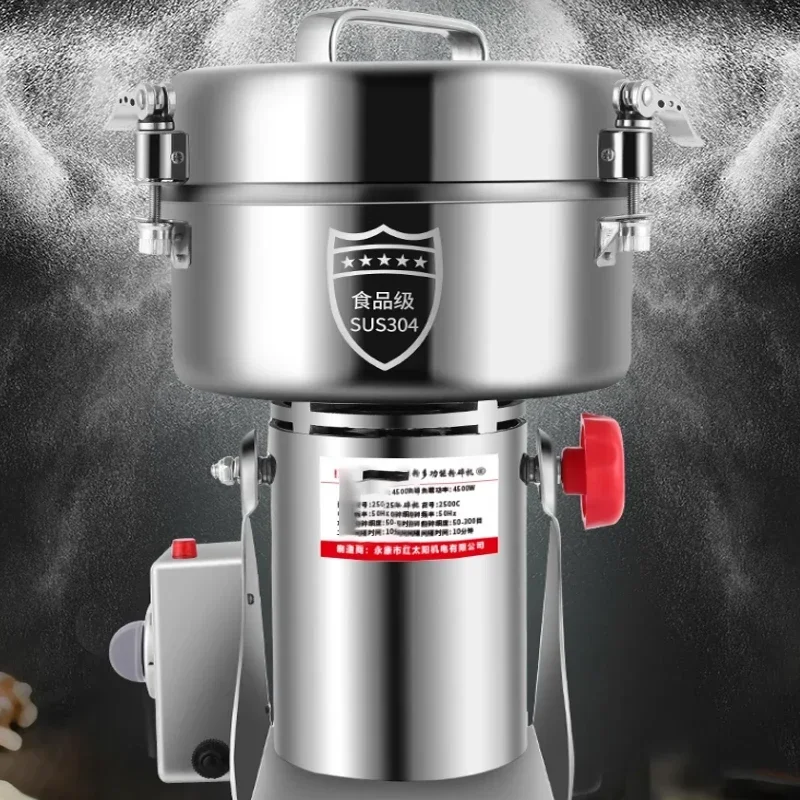 for 2500g Commercial Spice Grinder Electric Grain Grinder Mill Grinding Machine for Dry Grains Coffee Flour Mill Pulverizer