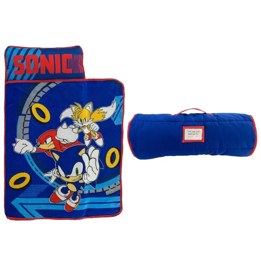 

Мягкий коврик для сна Sonic The Hedgehog 21"(Ш) x 45"(Д) с подушкой и одеялом, идеально подходит для дошкольников, детских садов и путешествий (1 шт.)