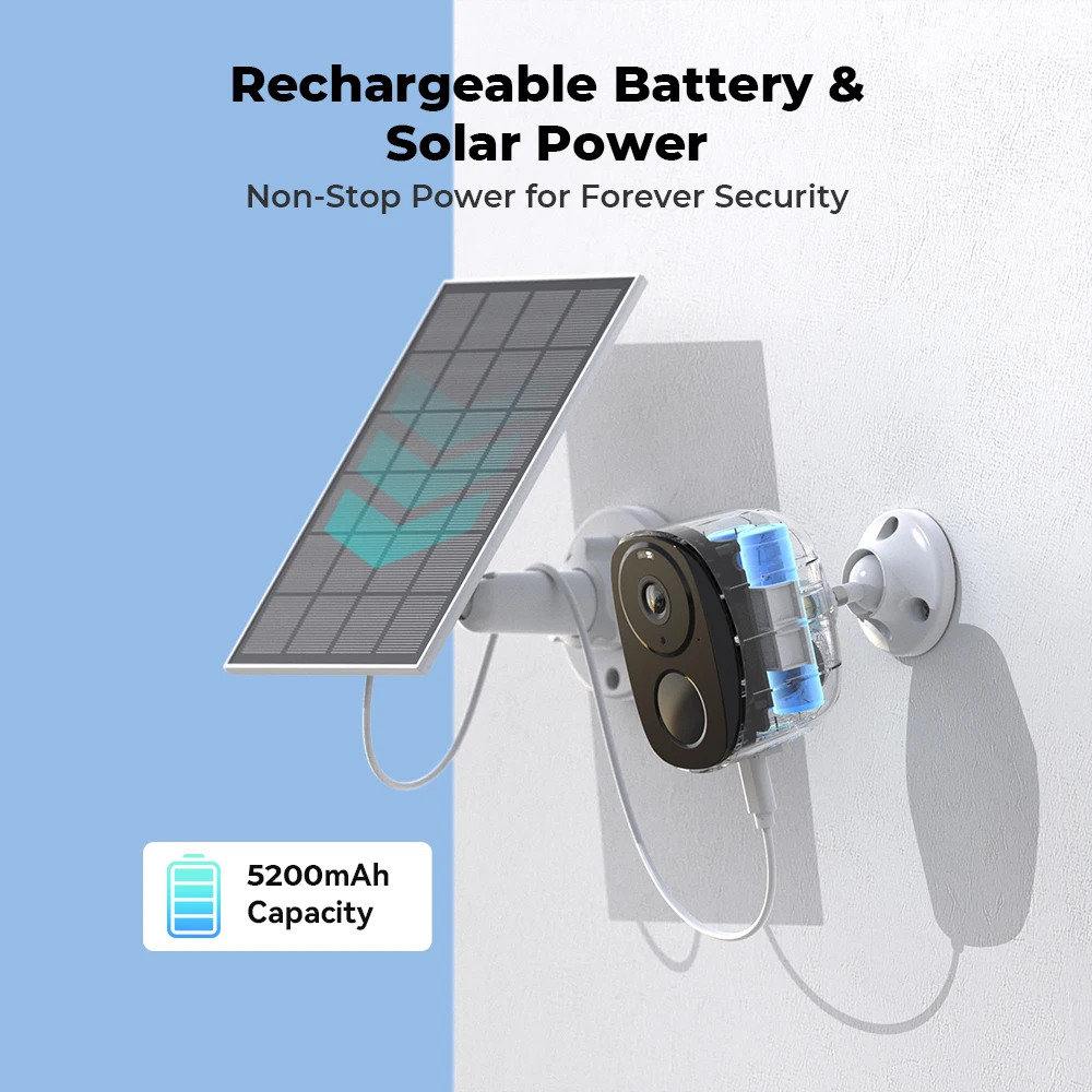 كاميرا H.VIEW 4 قطع تعمل ببطارية PIR لاسلكية خارجية، كاميرا أمان WiFi 2K 3MP مع صفارة إنذار كاشفة، صوت ثنائي الاتجاه،