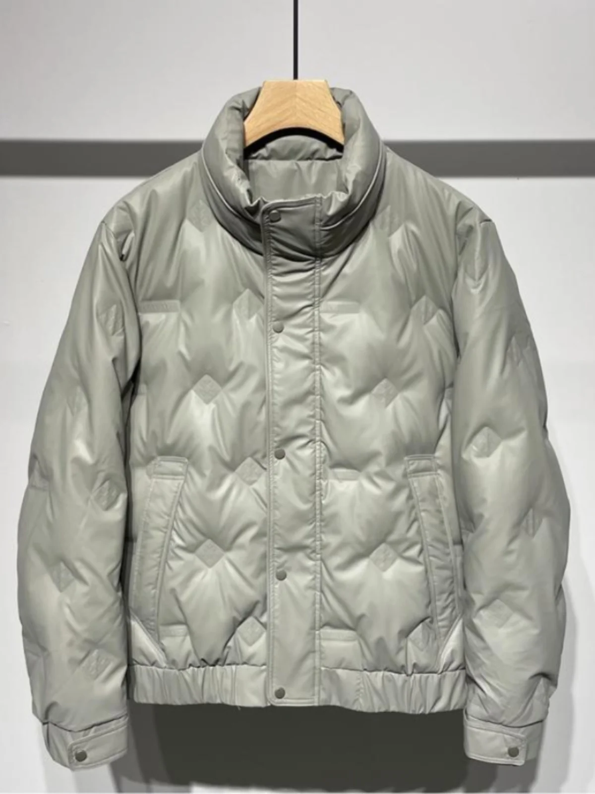 Ligero ort plumón para hombre Jaet Pure Bla blanco cuero PU acolchado calor a prueba de frío Faionable nuevo Sle Du down