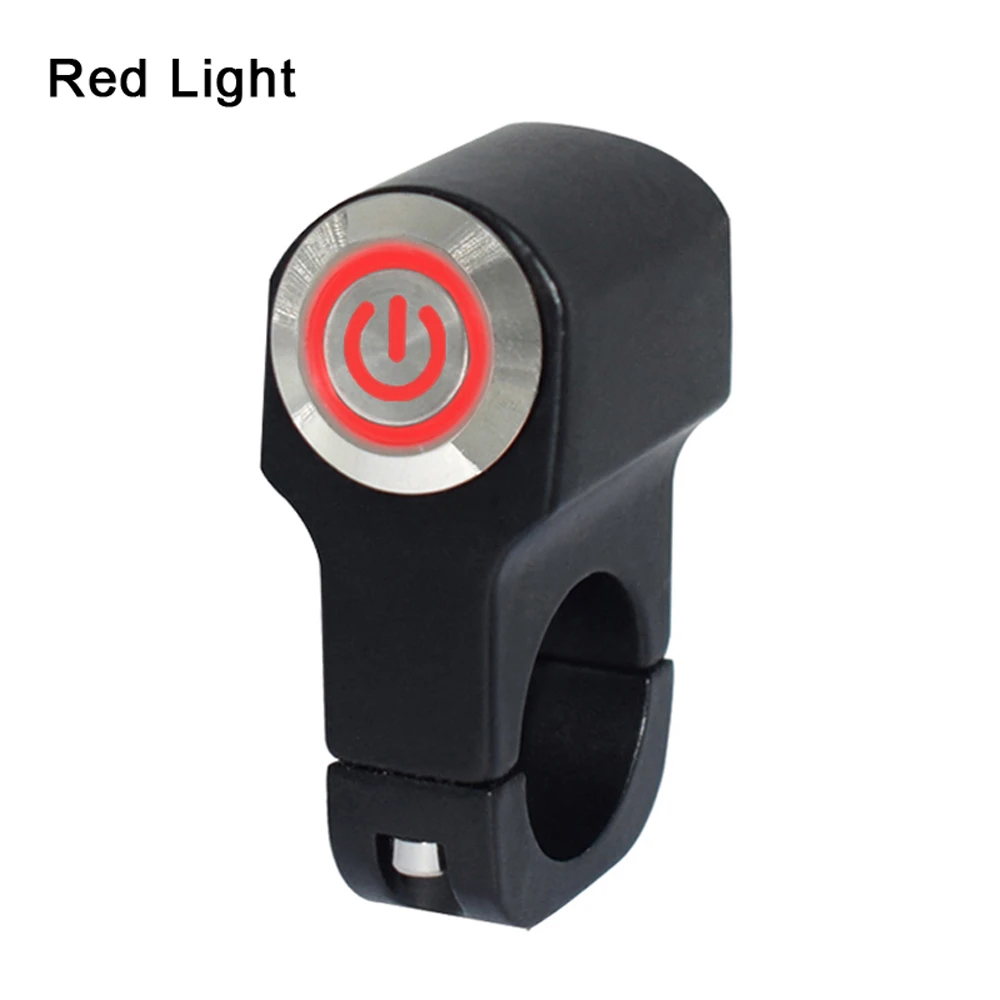 22mm 25mm Motorcycle Switches Handlebar Mount Switch Headlight Hazard Brake Fog Light ON OFF Switch Button With Indicator Light