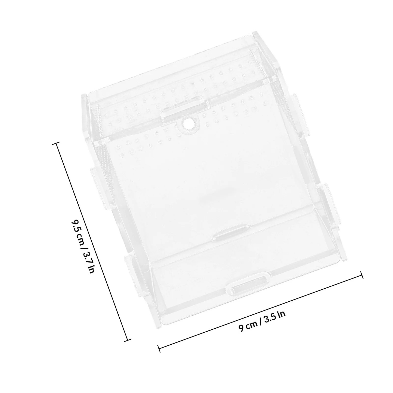 Durable Clear Reptile Breeding Box Acrylic Habitat Container Transparent Case for Small Pets Spider Lizard Snail Terrarium
