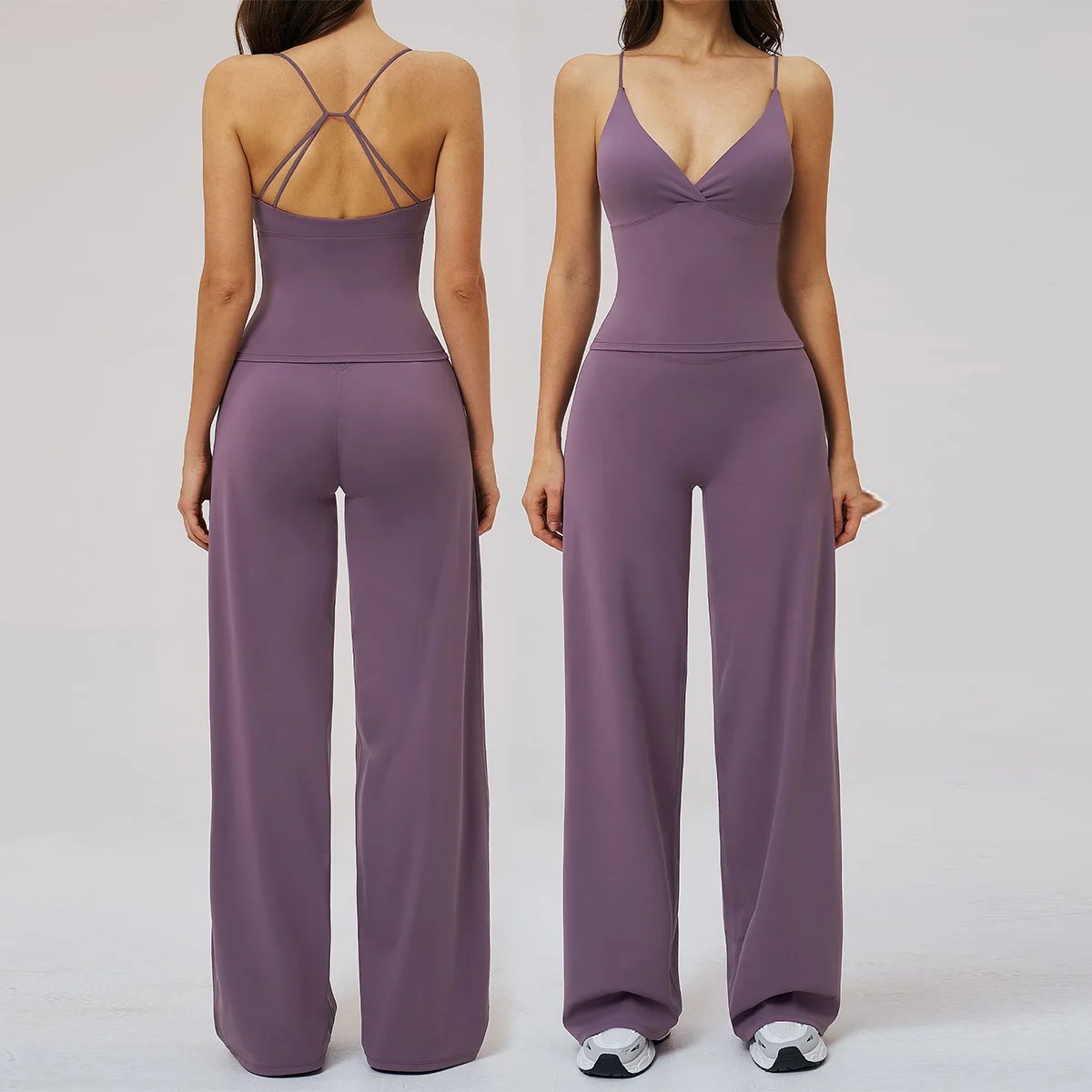 2PCS Yoga Set Women Tracksuit Nude Feeling Workout Sets Gym Clothes Push Up Fitness Running Sportswear Sport Bra Leggings Suit
