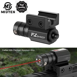 MidTen Red Dot Laser Sight Scope with Adjustable Picatinny Rail Mount Rifle Pistol Airsoft Laser with Batteries For 11mm/21mm