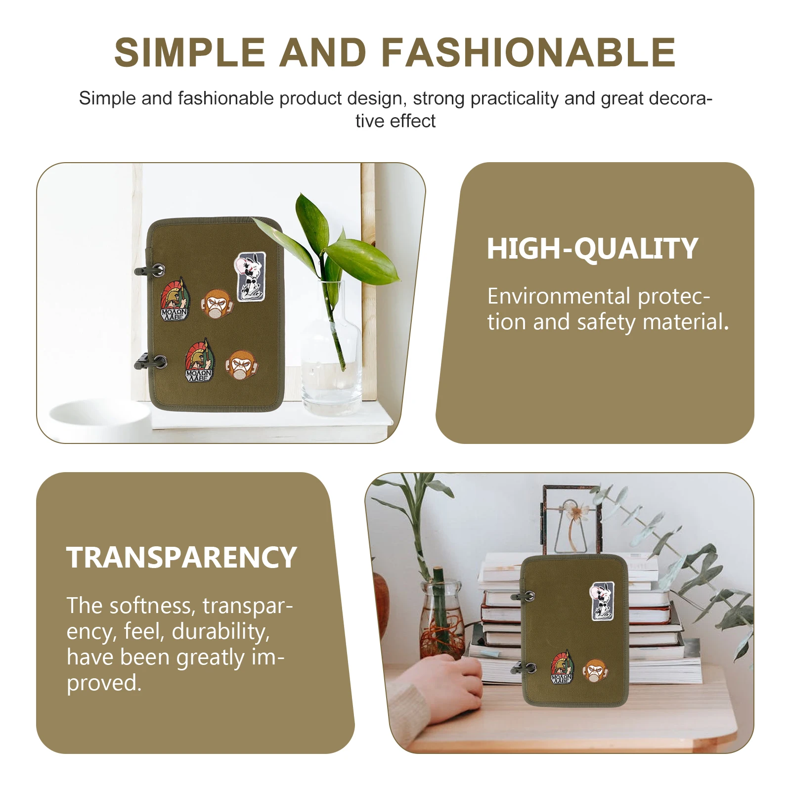 

Premium Finishing Board High-Quality Lint Thick Flat Sealed Clear Texture Durable Soft Transparent Armband Storage Books