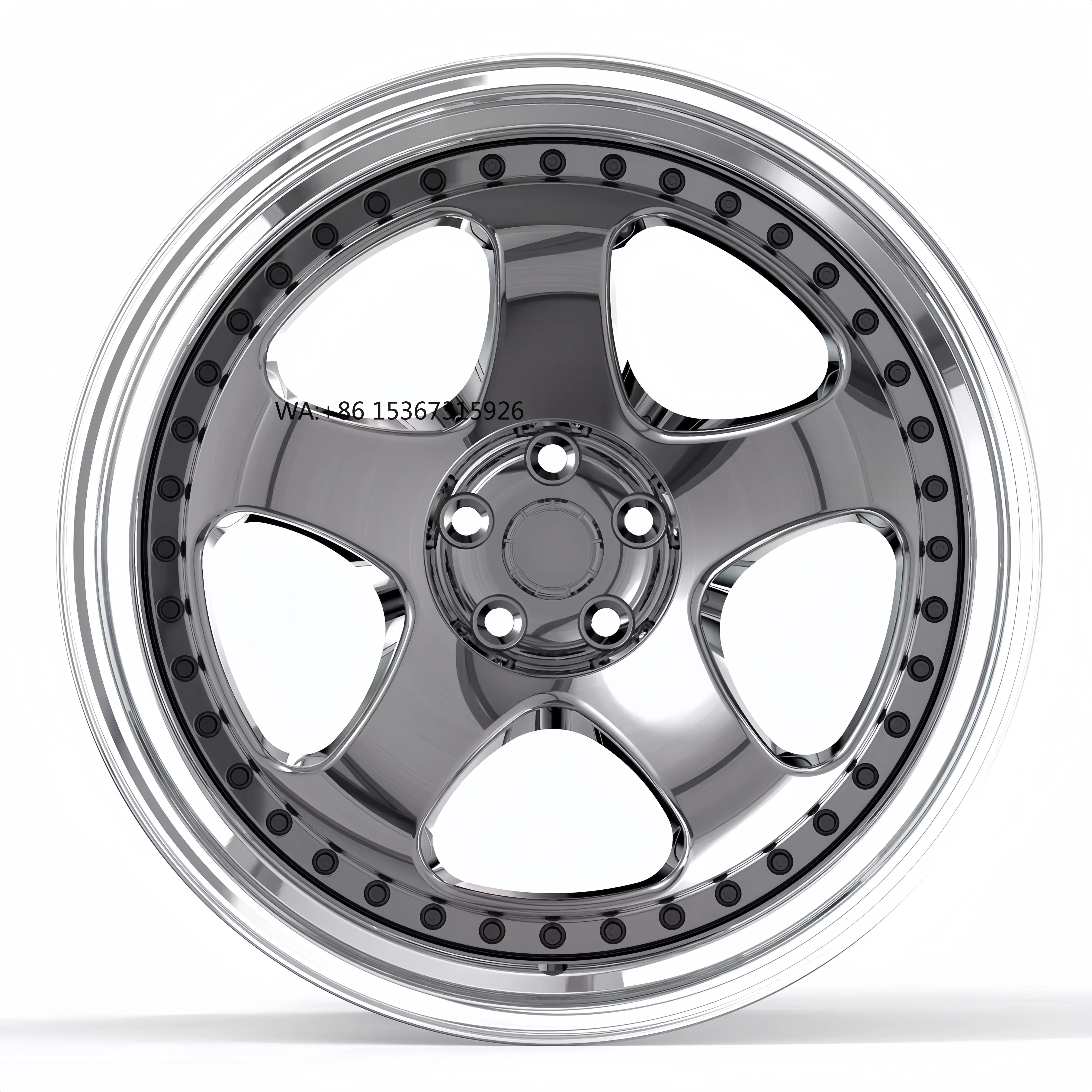 

5x120 5x114.3 Car Wheels Two/three Pieces Forged Rims Chrome High Performance Sports Edging Wheels With Deep Lip for